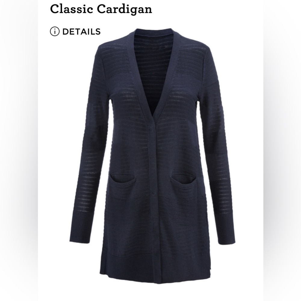 Cabi Classic Cardigan Medium Navy Blue